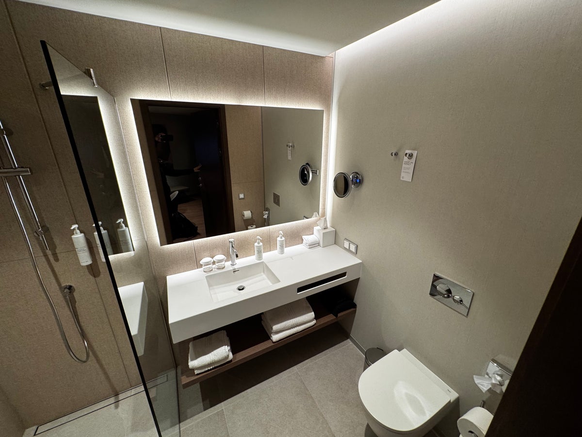 AC Hotel Vilnius Attic Junior Suite bathroom mirror