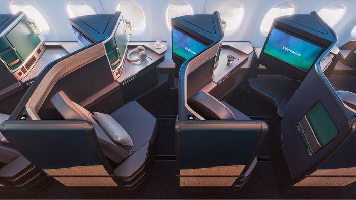 ALASKA 737 10 MAX AURORA SUITES CABIN aerial view