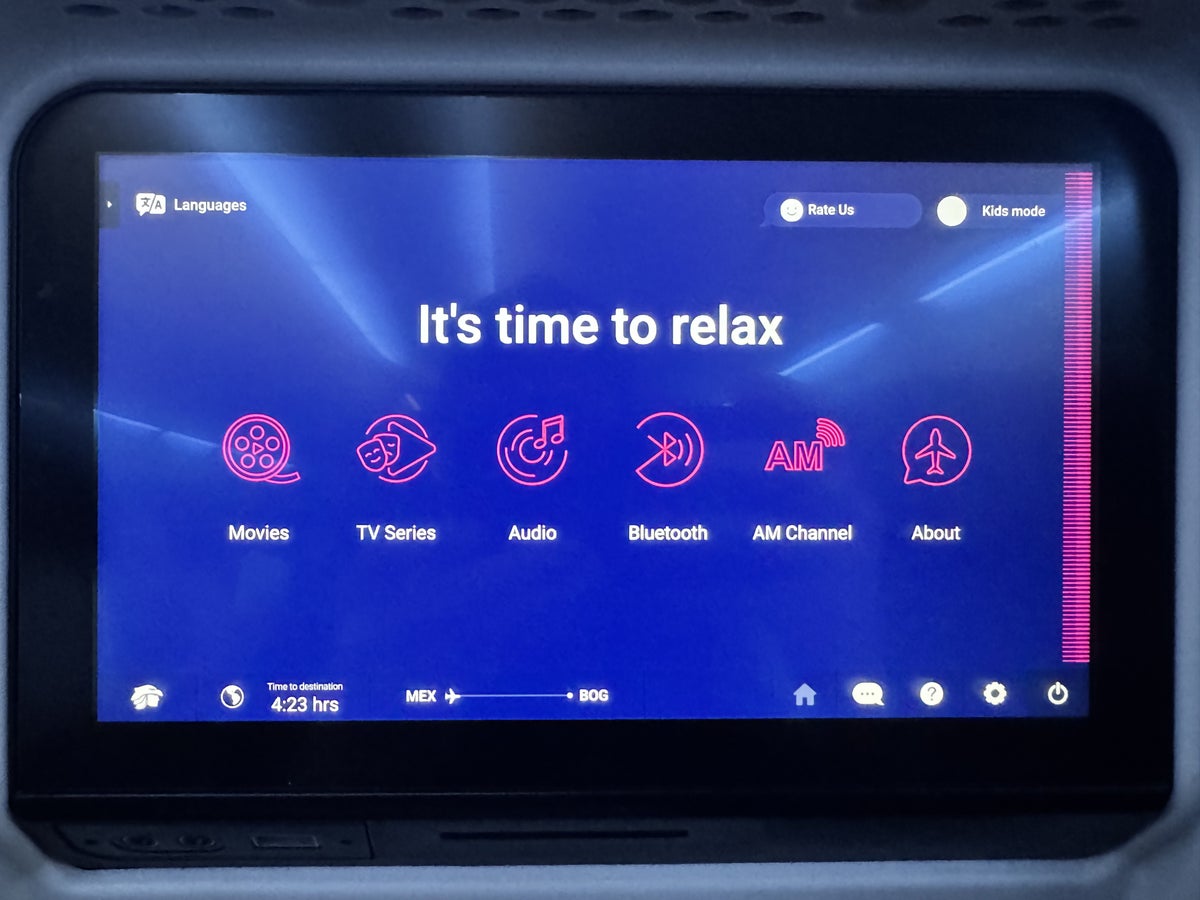Aeromexico B7378MAX IFE Home Screen