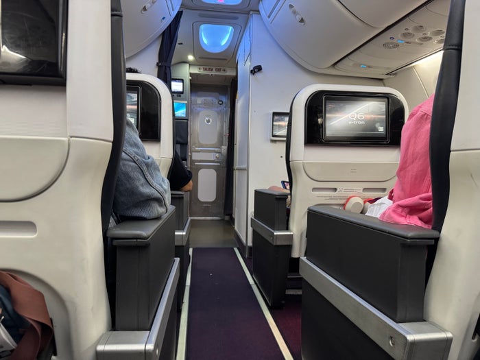 Aeromexico B737MAX8 business class view up aisle Aeromexico B737MAX8 business class view up aisle