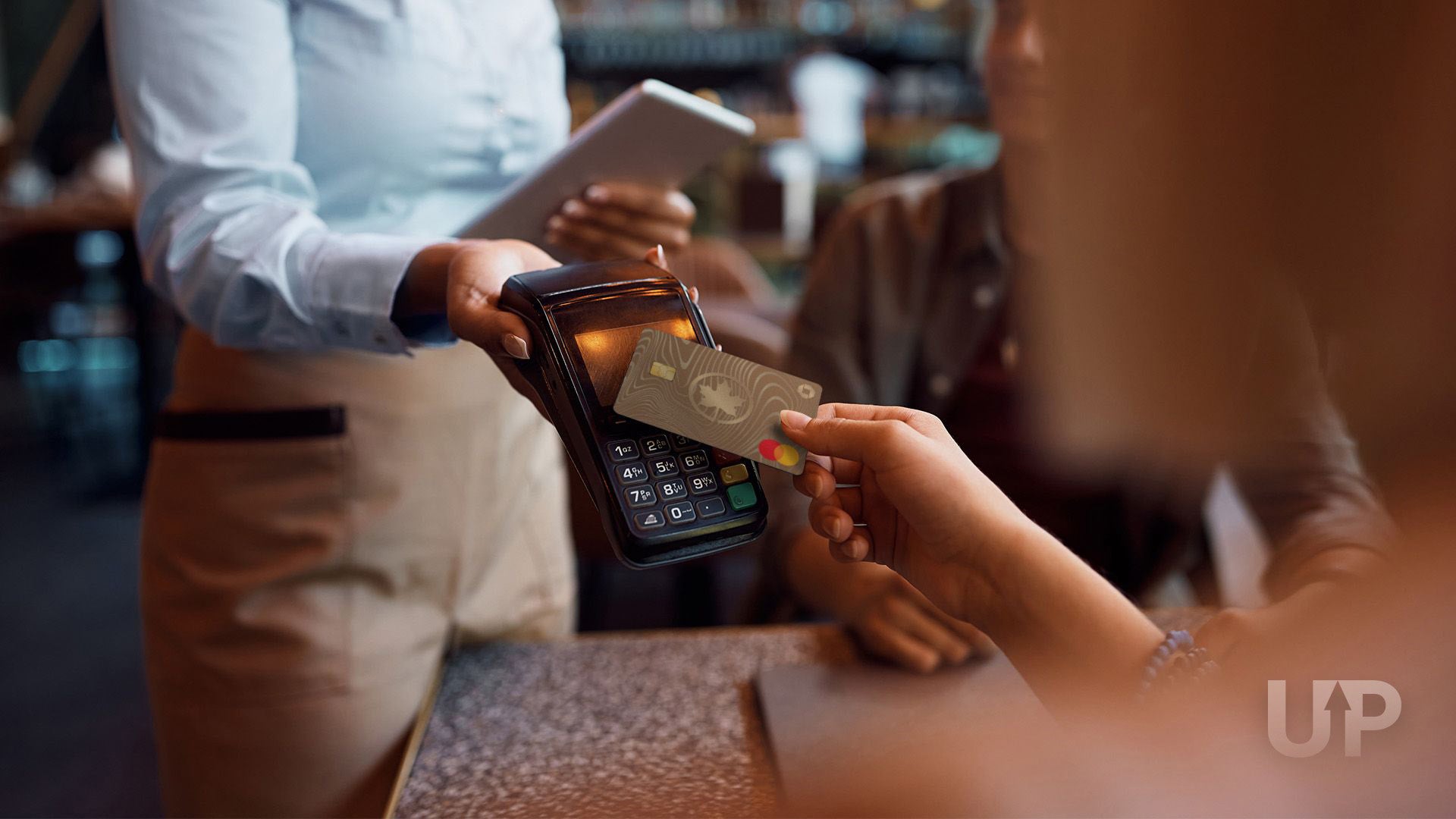 Aeroplan card payment terminal restaurant
