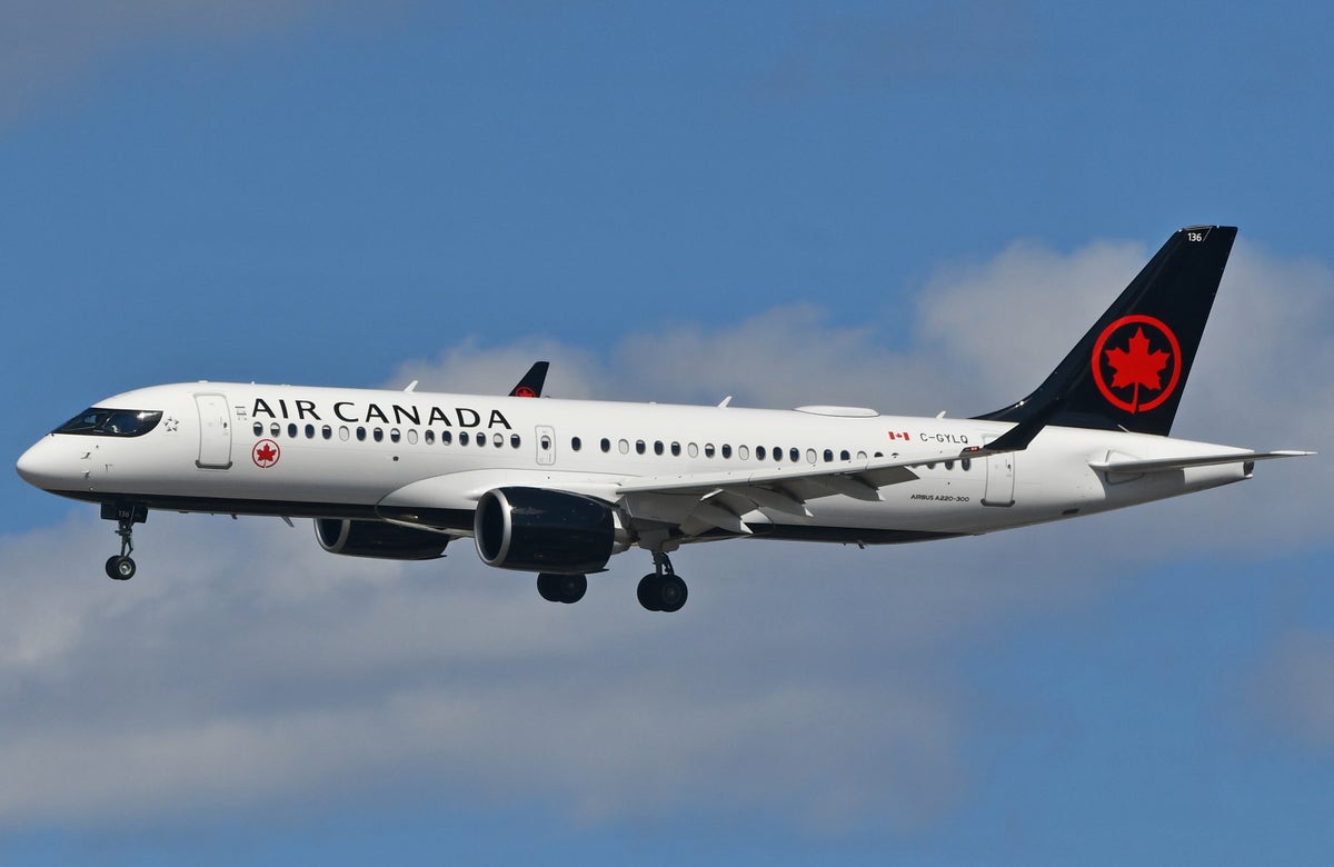 Air Canada Airbus A220 300 Landing LGA 2