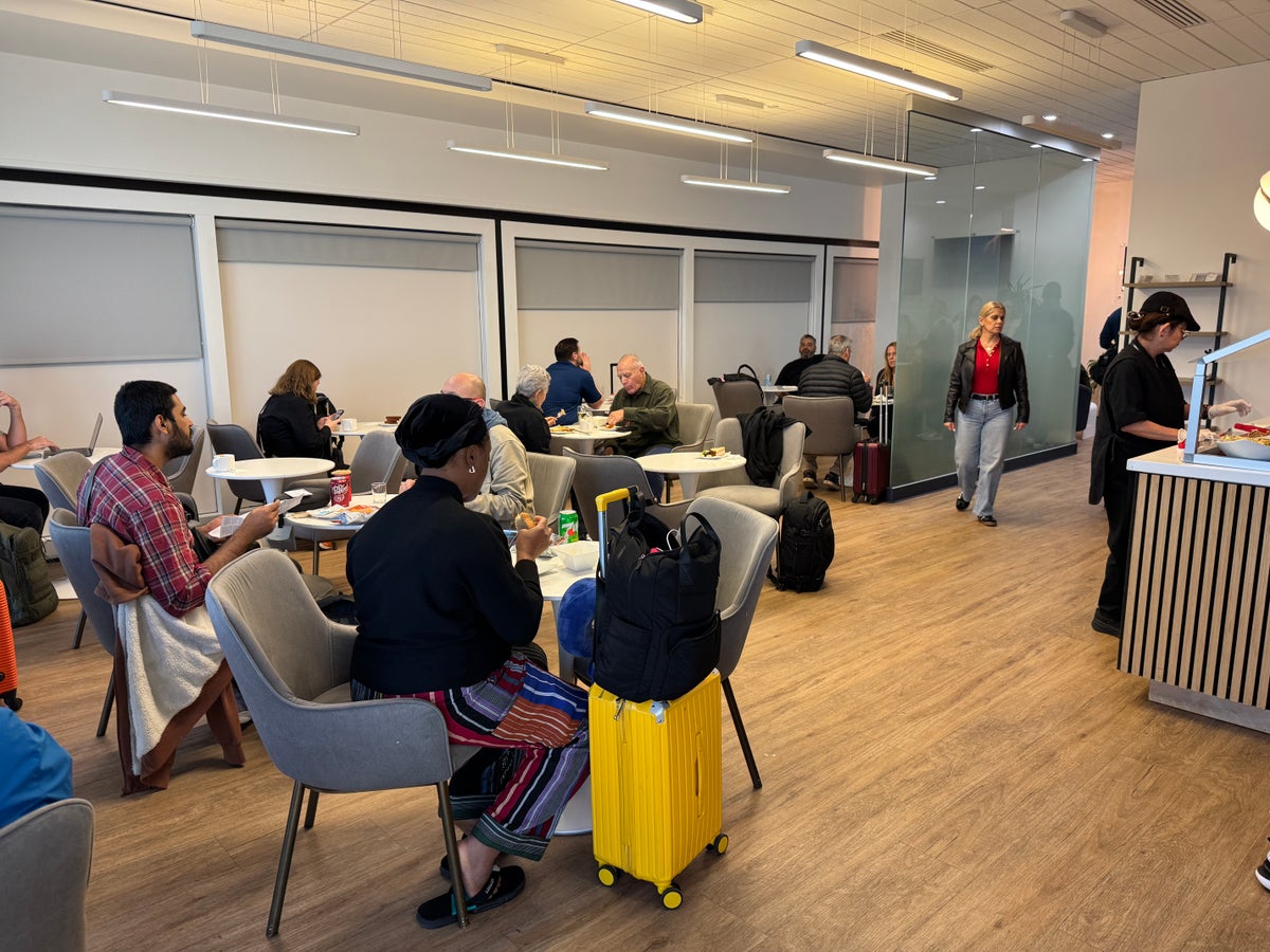 Air France Lounge IAH view from window into interior