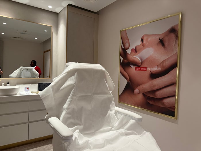 Air France Lounge London Heathrow LHR Clarins Spa treatment room