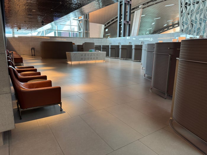 Al Mourjan Lounge DOH seating near entrance Al Mourjan Lounge DOH seating near entrance