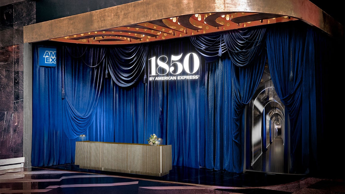 Amex 1850 pop up lounge rendering