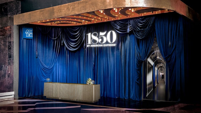Amex 1850 pop up lounge rendering Amex 1850 pop up lounge rendering