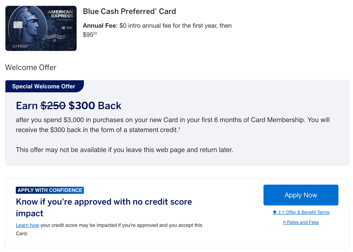 Amex Blue Cash Preferred card 300 offer February 2 2026 Amex Blue Cash Preferred card 300 offer February 2 2026