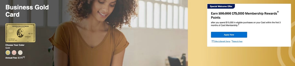 Amex Business Gold card 175k offer February 10 2026