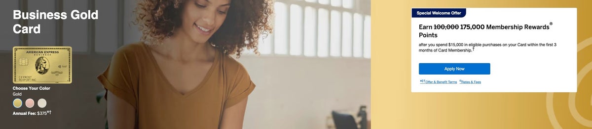 Amex Business Gold card 175k offer March 16 2026