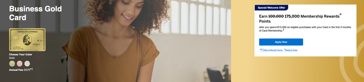 Amex Business Gold card 175k offer November 3 2025 Amex Business Gold card 175k offer November 3 2025