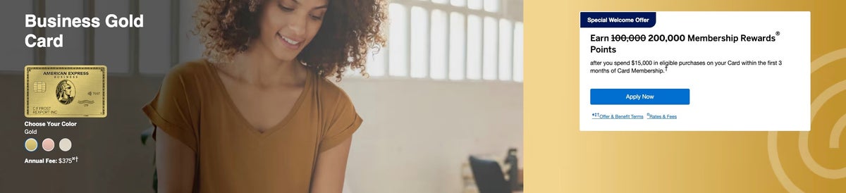 Amex Business Gold card 200k offer April 21 2026