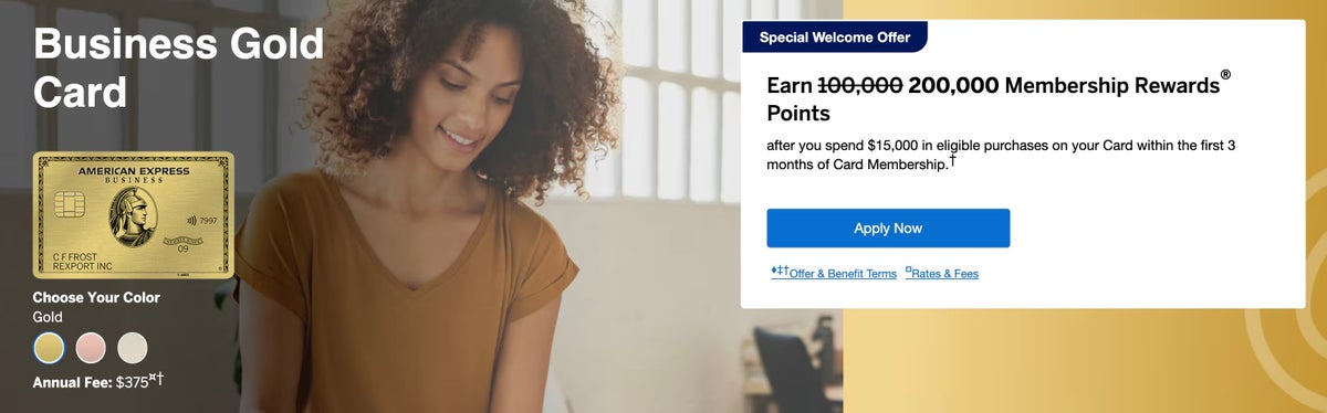 Amex Business Gold card 200k offer December 26 2025