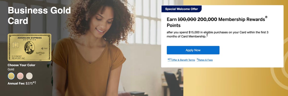 Amex Business Gold card 200k offer January 12 2026
