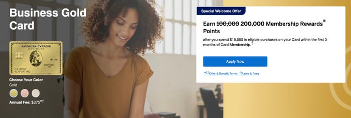 Amex Business Gold card 200k offer January 12 2026 Amex Business Gold card 200k offer January 12 2026