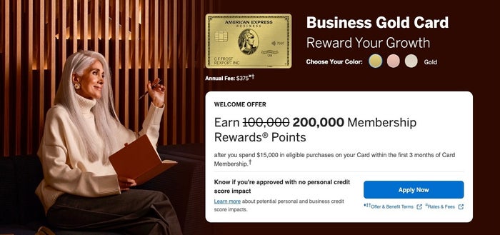 Amex Business Gold card 200k offer June 29 2026
