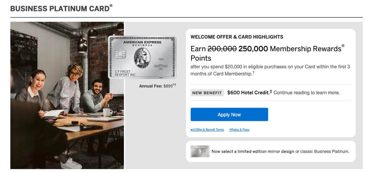 Amex Business Platinum card 250k offer November 3 2025 Amex Business Platinum card 250k offer November 3 2025