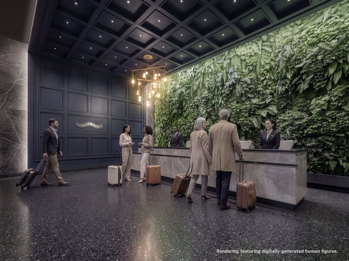 Amex Centurion EWR Rendering Reception Area