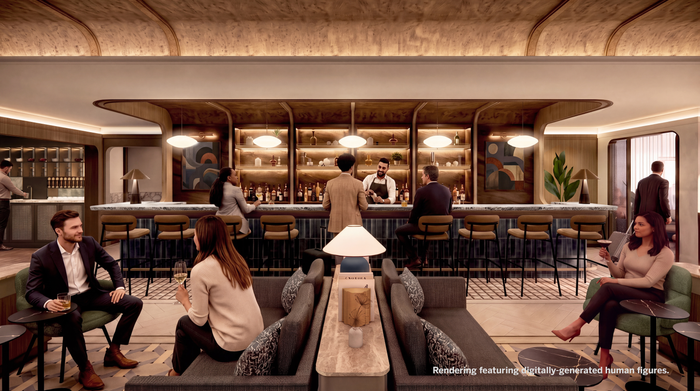 Amex Centurion LHR T5 Rendering Main Bar Amex Centurion LHR T5 Rendering Main Bar