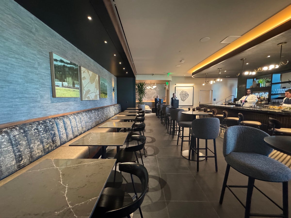 Amex Centurion Lounge SLC Bar Tables Amex Centurion Lounge SLC Bar Tables