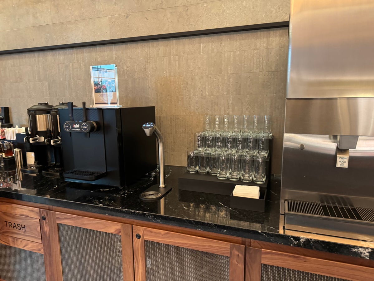Amex Centurion Lounge SLC Cold Brew Water Amex Centurion Lounge SLC Cold Brew Water