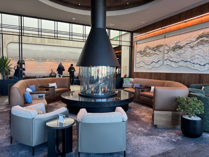 Amex Centurion Lounge SLC Fire pit