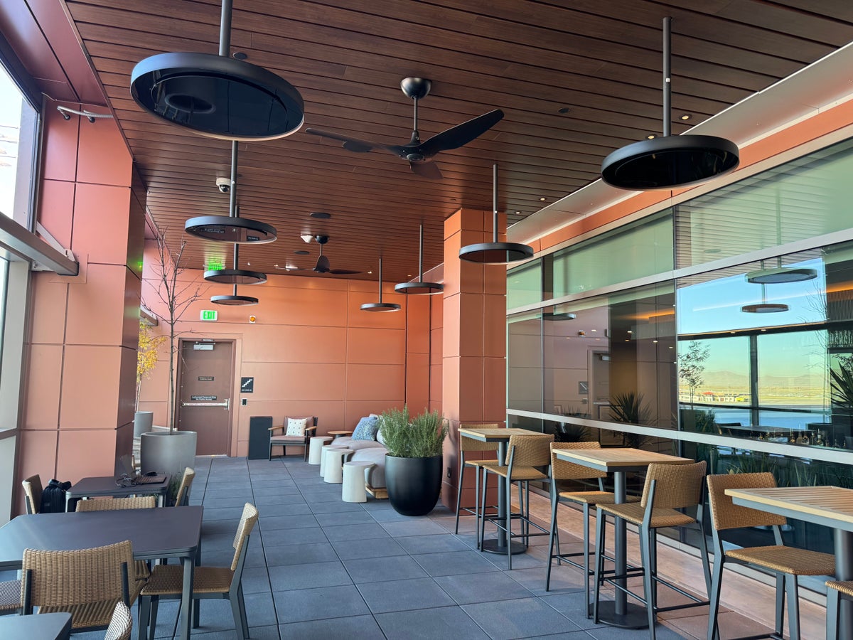 Amex Centurion Lounge SLC Outdoor Terrace Seating