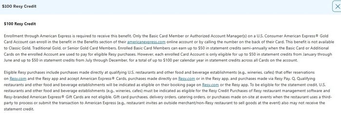 Amex Resy Credit Changes