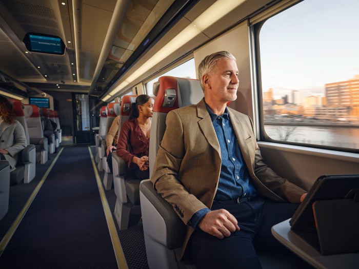Amtrak NextGen Acela single window seat first class Amtrak NextGen Acela single window seat first class