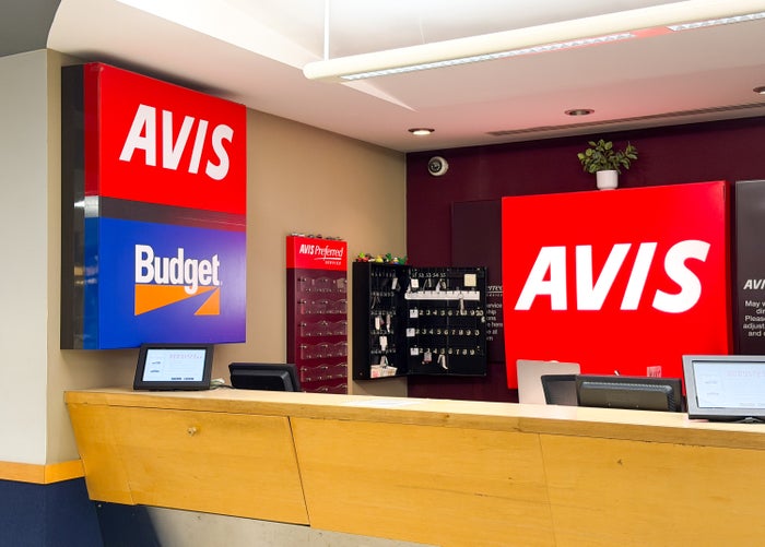 Avis Budget Car Rental Desk at Burlington Vermont Airport Image Credit Chris Hassan