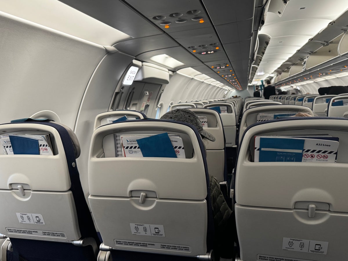 Azores Airlines A321 view from seat
