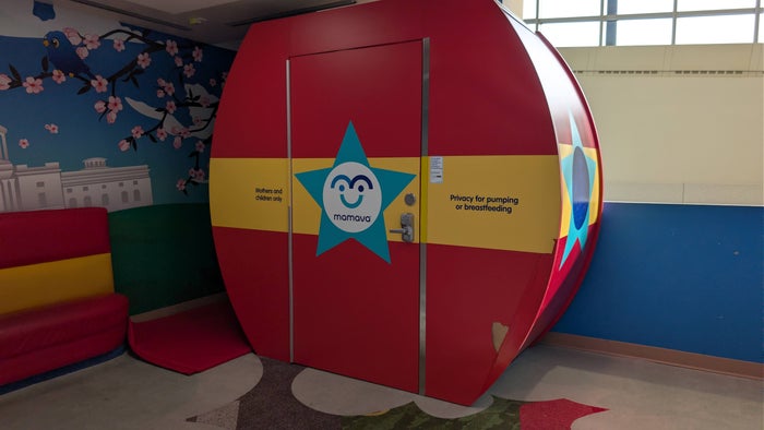 BWI Baltimore Washington Thurgood Marshall Airport kids play area Mamava pod BWI Baltimore Washington Thurgood Marshall Airport kids play area Mamava pod