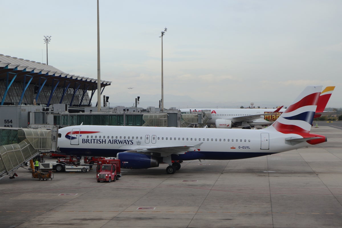 British Airways A320 Iberia A330 at gate MAD