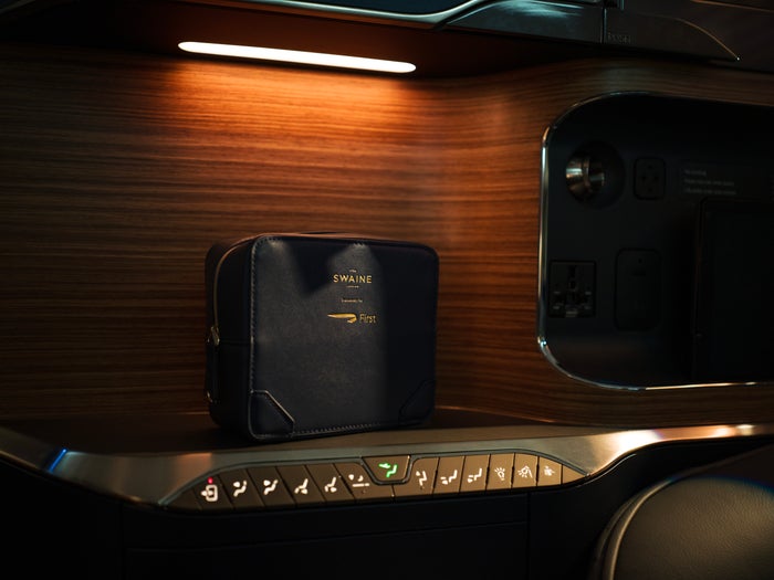 British Airways new first class Swaine amenity kit