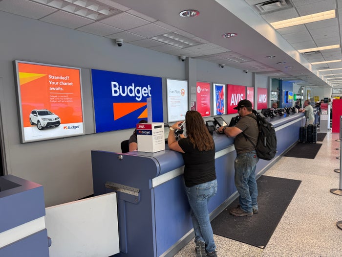 Budget rental car desk Buffalo