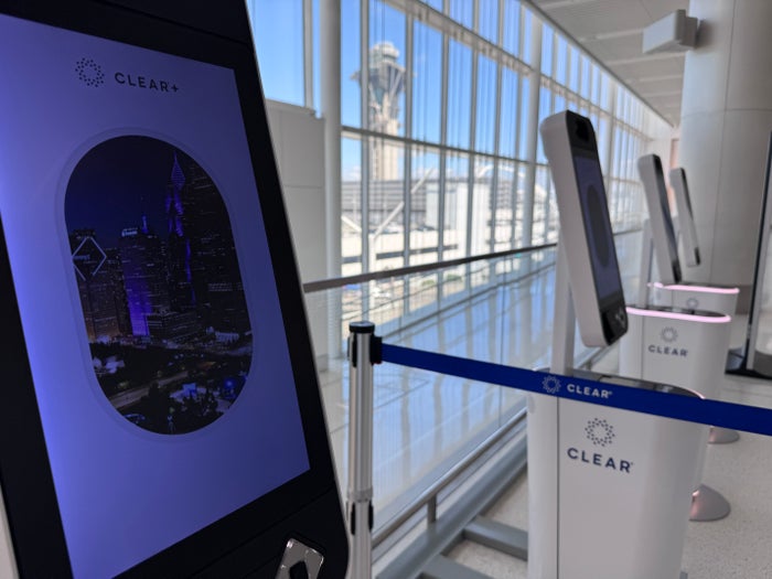 CLEAR kiosk LAX closeup CLEAR kiosk LAX closeup