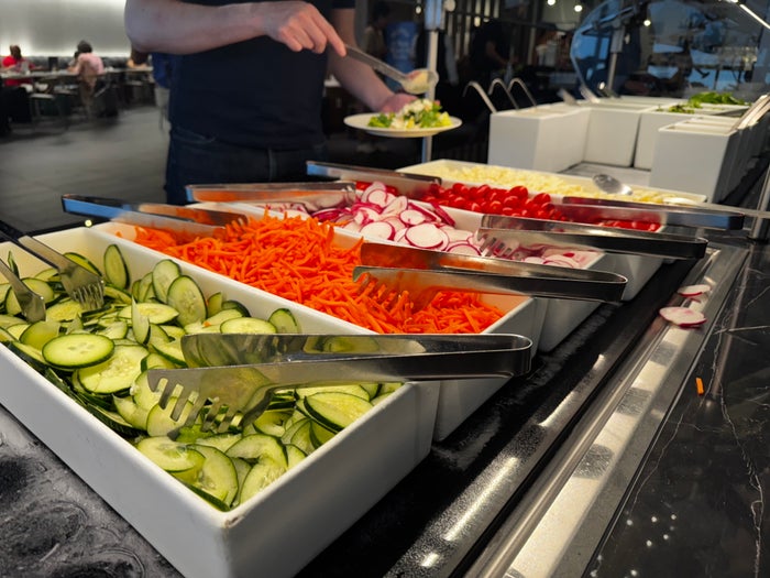 Centurion Lounge Las Vegas salad bar Centurion Lounge Las Vegas salad bar