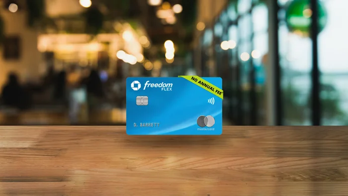 Chase Freedom Flex card cafe table
