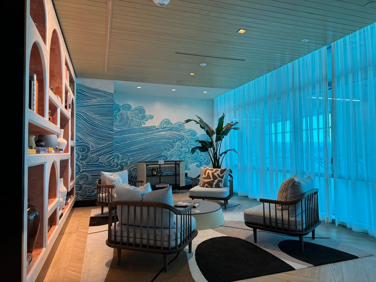 Chase Sapphire Lounge San Diego front seating area Chase Sapphire Lounge San Diego front seating area