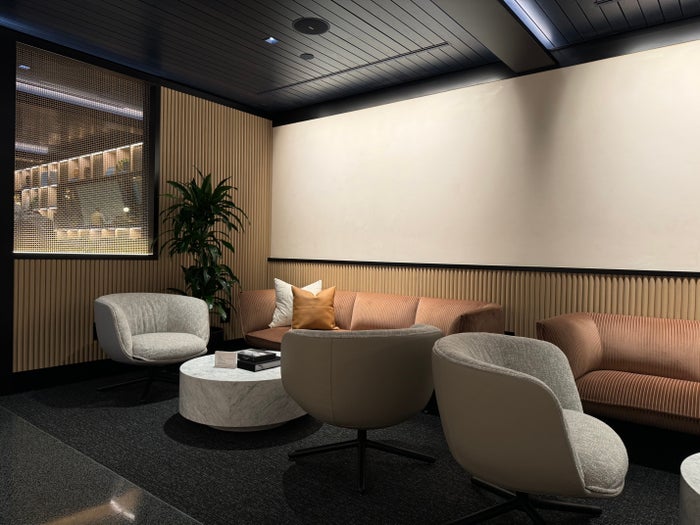 Chase Sapphire Lounge San Diego small seating area Chase Sapphire Lounge San Diego small seating area