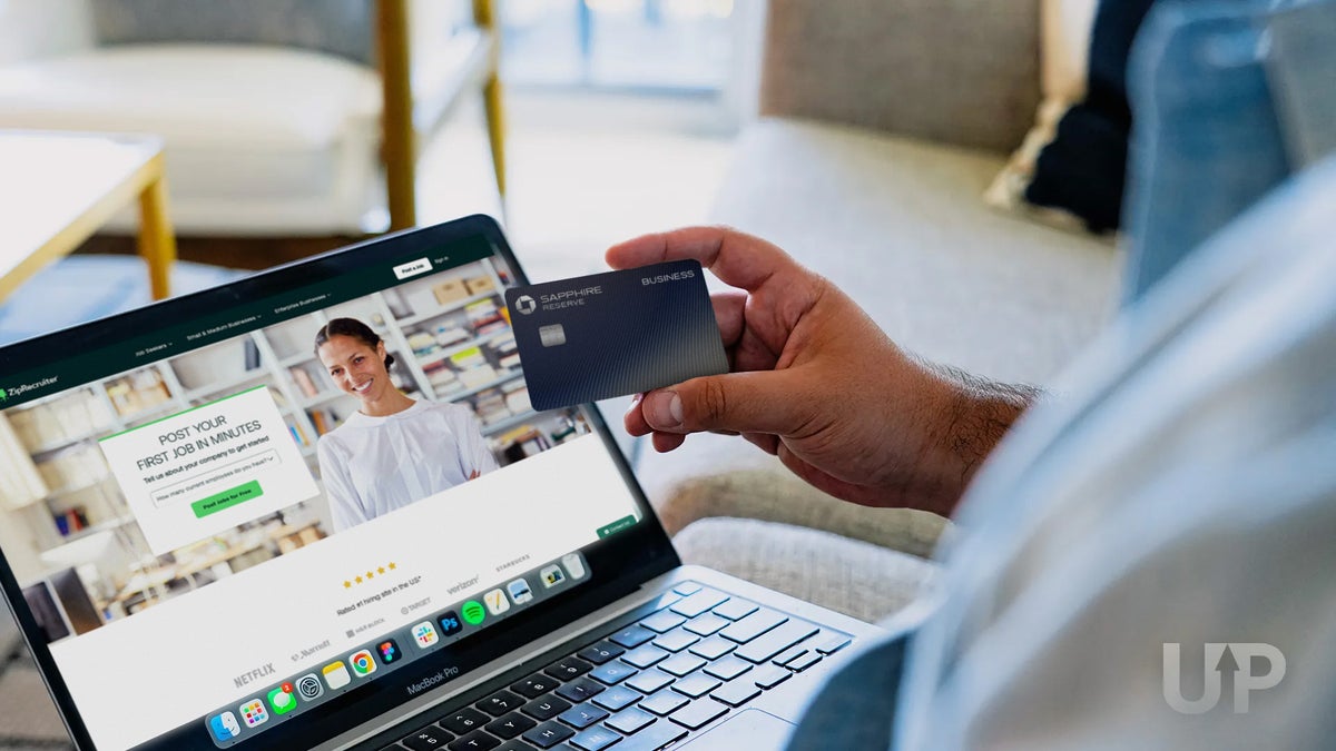 Chase Sapphire Reserve Business Card laptop ZipRecruiter Upgraded Points LLC