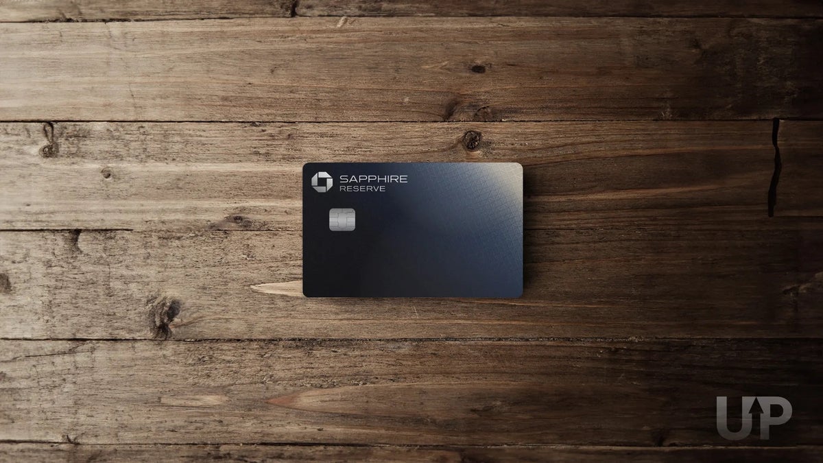 Chase Sapphire Reserve Card Wood Background Upgraded Points LLC