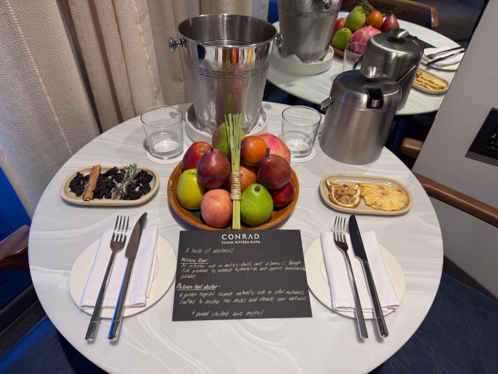 Conrad Tulum 2 queen welcome amenity