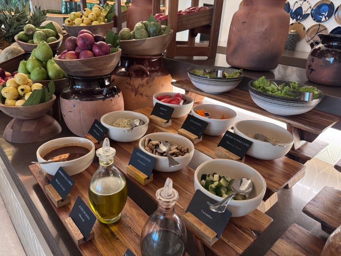 Conrad Tulum Maratea breakfast salad
