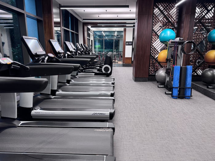 Conrad Tulum gym treadmill