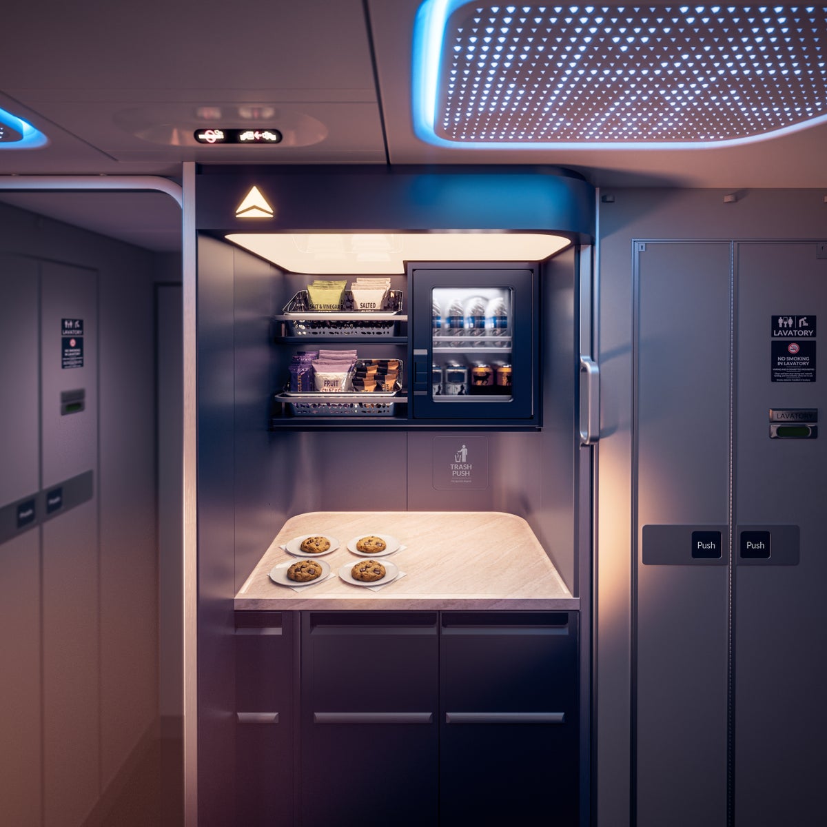Delta One Suites Snack Bar A330