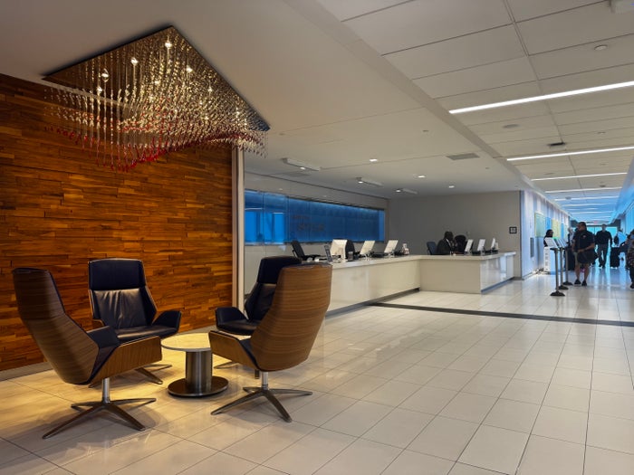 Delta Sky Club ATL Terminal B concierge desk Delta Sky Club ATL Terminal B concierge desk