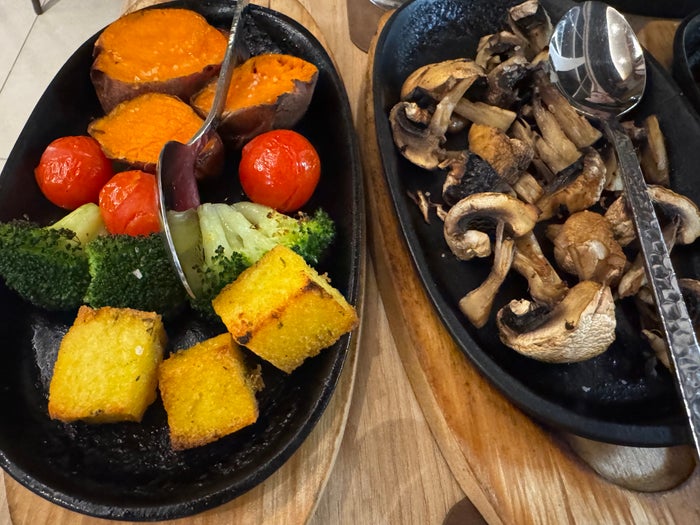 Dreams Madeira Hyatt All Inclusive Carvao Steakhouse grilled veggies