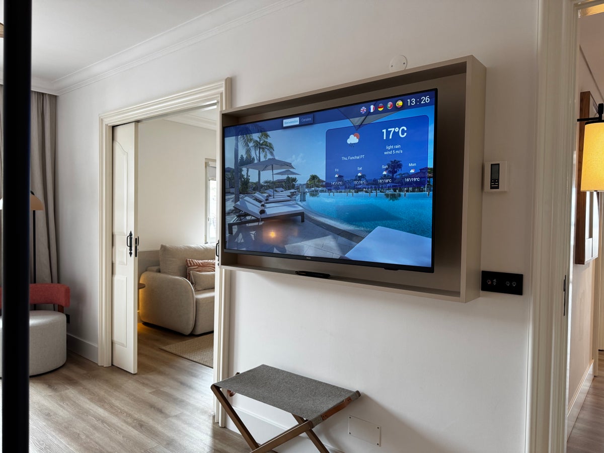 Dreams Madeira Hyatt All Inclusive bedroom TV