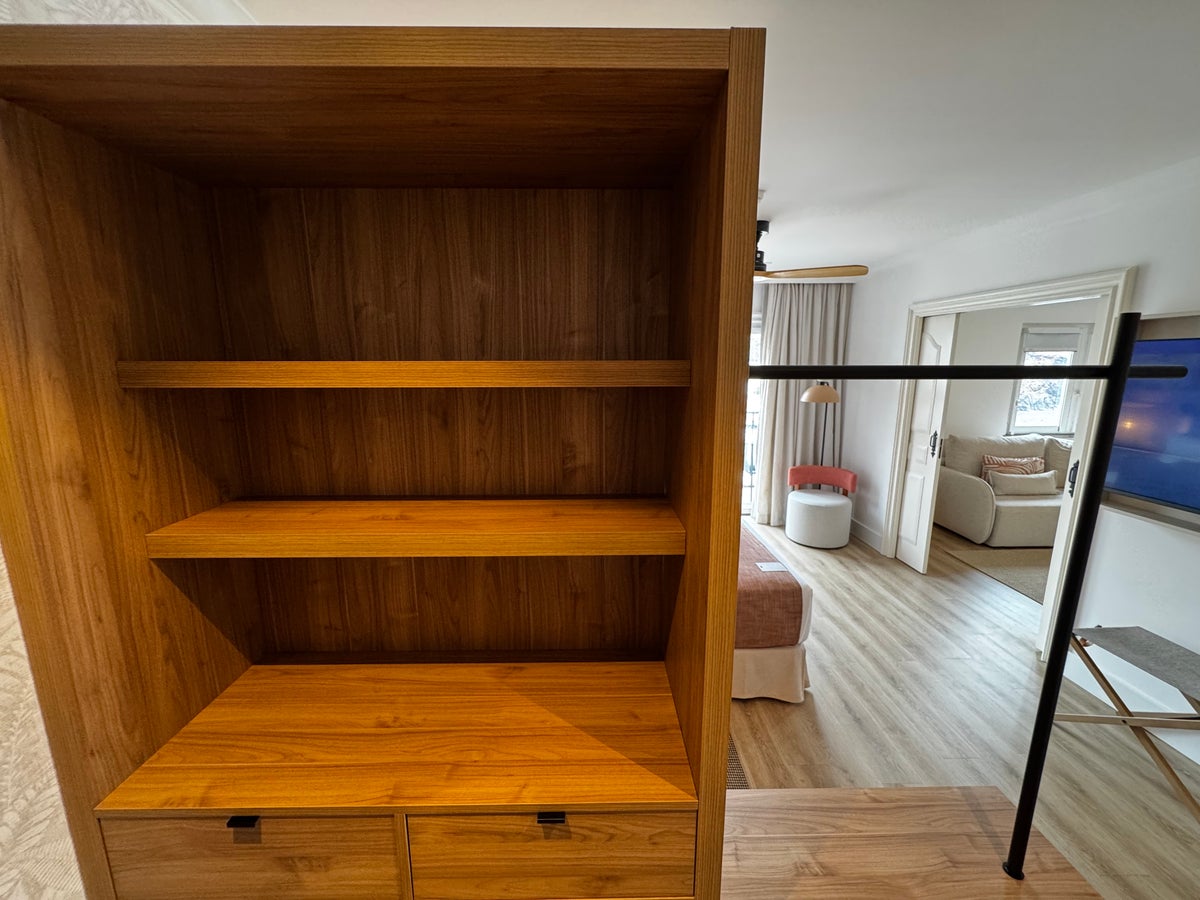 Dreams Madeira Hyatt All Inclusive bedroom closet shelves